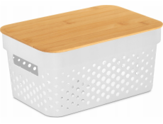 Kinvara Plastová nádoba s bambusovým víkem, 26 x 17,5 x 12,5 cm