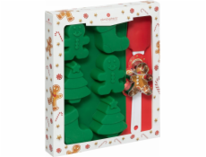 Atmosphera Sada vánočních pečících doplňků plech se špachtlí a silikonová forma