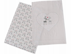 Boltze Kuchyňské utěrky s vánočním vzorem LOVELIES, 50 x 70 cm, 2 ks.