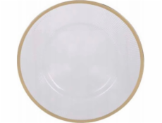 Home Styling Collection Kolekce pro domácí styling Průhledný podstavec se zlatým dekorem, O 33 cm