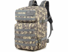 LeanToys Vojenský batoh taktický, šedý, 40-60 l