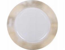 Home Styling Collection Kolekce pro domácí styling Průhledný podstavec se zlatým dekorem, O 33 cm