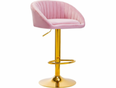 Activeshop Barová židle 4Rico QS-B16G sametově růžová