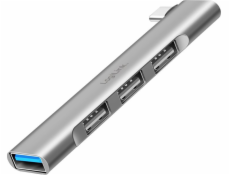 LogiLink Tenký USB-C HUB na 1x USB-A 3.0 3xUSB-A 2.0