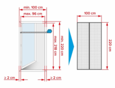 Tesa Fliegengitter Magnetvorhang 1,0x2,20m anthrazit 55394