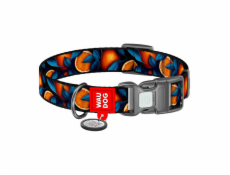 Waudog  Oranges  nylon dog collar with QR code, size S