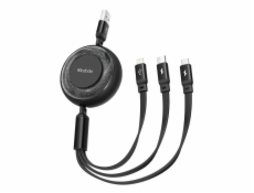 Kabel 3v1 z USB na USB-C / Lightning / Micro USB, Mcdodo CA-3570, 1,2 m (černý)