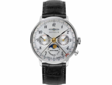 Zeppelin Stříbrné quartzové hodinky LZ129 Hindenburg 7037-1 (259036)