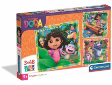 CLEMENTONI TOY DELIONE 3X48 SMALSUTE DORA 25078