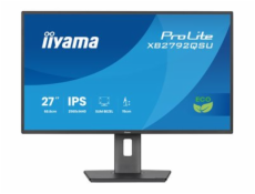 iiyama ProLite XB2792QSU-B1 - LED monitor - 27  - 2560 x 1440 QHD @ 120 Hz - IPS - 350 cd/m? - 1500:1 - 3 ms - HDMI, DisplayPort - reproduktory - cerná, matná