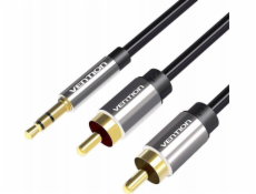 Vention BCFBH audio kabel 2 m 3.5mm TRRS 2 x RCA Černá