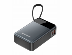 Powerbank Vention 20000mAh 65W z wbudowanym kablem USB-C