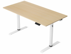 AROZZI herní stůl ARENA NORDICO Light Birch/ motorizovaný/ barva deska bříza, nohy bílé/ šíře 140cm/ výška 71-115 cm