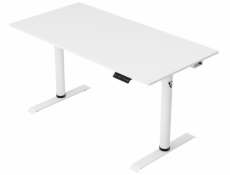 AROZZI herní stůl ARENA NORDICO White/ motorizovaný/ barva deska bílá, nohy bílé/ šíře 140cm/ výška 71-115 cm