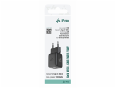 Adaptér USB iPEAX GaN USB/USB-C 90010126 Black