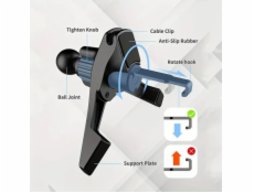 iPEAX DRŽÁK DO AUTA CLIP-2 ČERNÝ