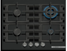 Zestaw piekarnik BOSCH HBA514BB3 + prowadnice teleskopowe BOSCH HEZ538000 + płyta gazowa BOSCH PNH6B6K40