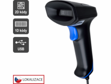 CCD 2D čtečka Virtuos HT-851A, USB (klávesnice/RS-232 emulace), bez stojánku, černá