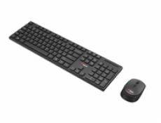BAZAR - C-TECH klávesnice s myší WLKMC-03, Bezdrátový set 2.4GHz, CZ, Černá, rozbaleno