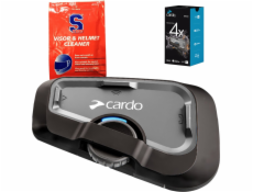 Cardo FRC4X003 interkom pro motorky 4 kanály/kanálů 1200 m Černá