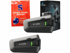 Cardo PT200101 interkom pro motorky 2 kanály/kanálů 1600 m Černá