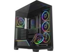 Počítačová skříň MODECOM VOLCANO STELLAR PLUS ARGB MIDI 5F Černá