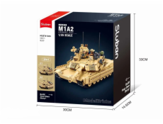 Sluban Model Bricks M38-B1365 Bitevní tank M1A2 Abrams TUSK II 2v1