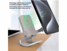 1stCOOL bezdrátová přenosná QI nabíječka 15W, panáček, USB-C, bílá