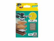 Wolfcraft Víceotvorové brus. kotouče pro excentrické brusky, zr.60, pr. 125 mm, 5ks 1106000