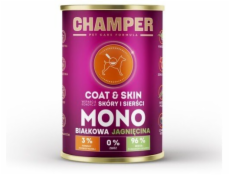 CHAMPER Coat & Skin Monoprotein Lamb - vlhké krmivo pro psy - 400g