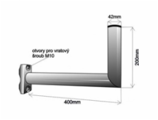 Držák antény na balkón, žárový zinek, délka 40cm