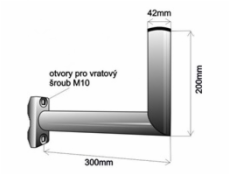 Držák antény na balkón, galvanický zinek, délka 30cm