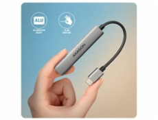AXAGON HUE-STC, 4x USB ALU STRIP hub, 1x USB-A 5Gbps, 2x USB-A & 1x USB-C 480Mbps, kabel USB-C 12cm
