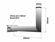 Držák antény na stožár, žárový zinek, délka 30cm