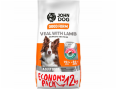 JOHN DOG Good Form Adult Medium and large breeds Veal with lamb - suché krmivo pro psy - 12 kg