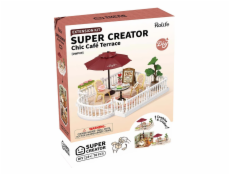 RoboTime 3D dřevěná skládačka Rozšíření pro miniatury domečků Terasa se slunečníkem