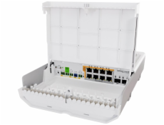 MikroTik managed Switch/UPS netPower Lite 8P, 8x GbE PoE+, 2x 10Gb SFP+, SwOS, PSU (PoE budget 120W)