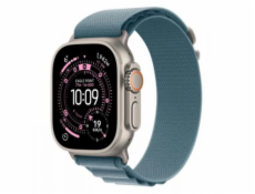 Apple Hodinky Ultra 3 GPS + Cellular 49mm 49mm pouzdro z přírodního titanu světle modrý řemínek Alpine - velikost S
