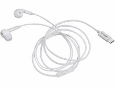 Activejet Słuchawki przewodowe Typ C białe