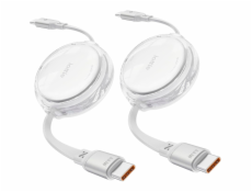iOttie kábel 100W Retractable USB-C Cable 2 Pack - White
