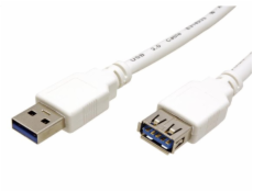 Kabel Value USB 3.0 A-A, M/F 1,8m, prodlužovací, bílý