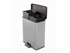 Odpadkový koš Curver Deco Bin Duo 26 l + 26 l stříbrný