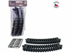 Hračka MaDe Koleje sada, 22 cm, zatáčka 6 ks, spojky 