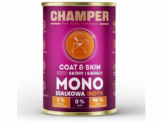 CHAMPER Coat & Skin Monoprotein Salmon - vlhké krmivo pro psy - 400g