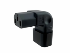 Adaptér vertikálně úhlový IEC C13 na IEC C14 napětí 230V, 10A