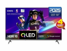 BAZAR - CHiQ U50QST TV 50 , UHD, QLED, ultratenká, Google TV, DLG 120 Hz, Dolby Audio, Frameless, metalická - Poškozený