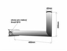 Držák antény na stožár, žárový zinek, délka 40cm