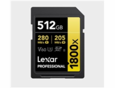 Lexar SDXC Pro 1800x U3 UHS-II R280/W210 (V60) 512GB