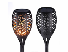 Solární zahradní lampa Forever Pochodeň, 1500 mAh, IP65 černá