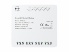 ZigBee 4-kanálový spínací modul s beznapěťovým kontaktem DC 32V Avatto ZWSMMD-4-250V